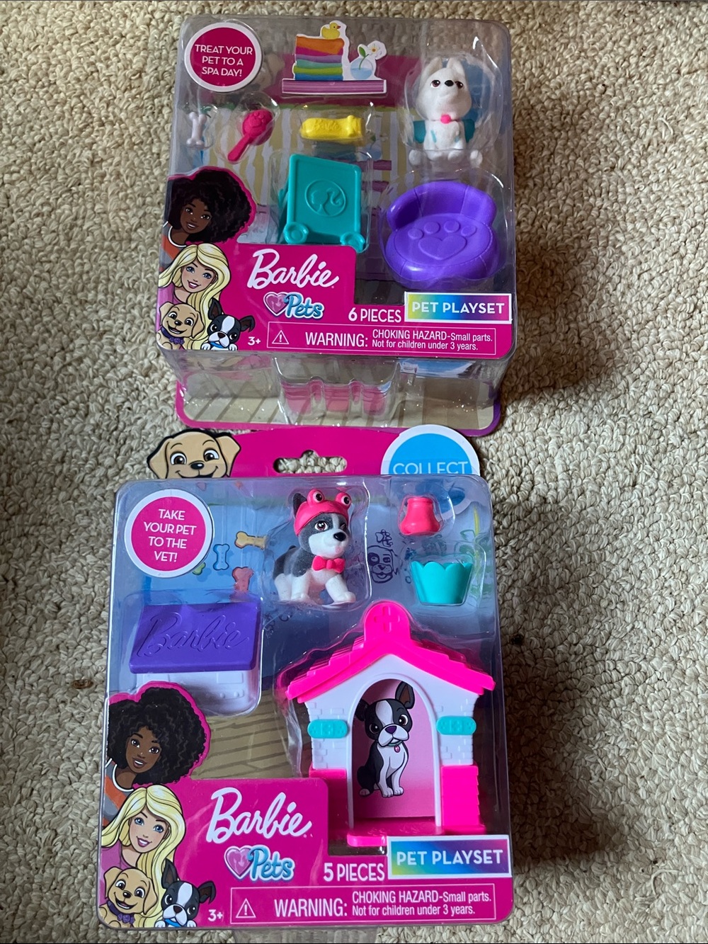 Barbie Pets Playset Duo with Pink, Purple, Teal & White Details